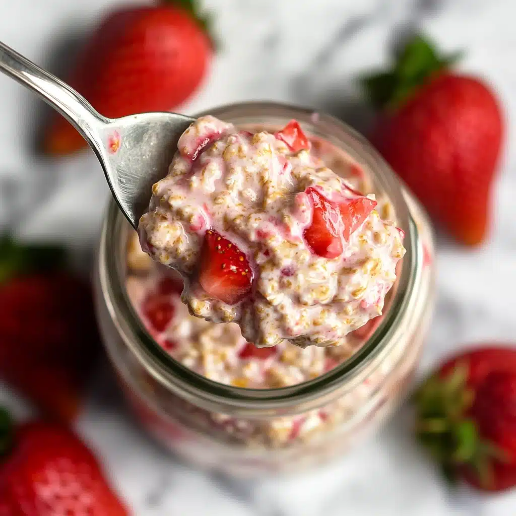 Strawberries and Cream Overnight Oats Recipe - Recipe Image