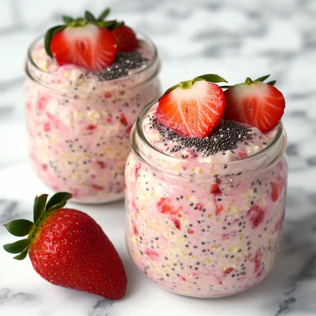 Strawberries and Cream Overnight Oats Recipe - Recipe Image