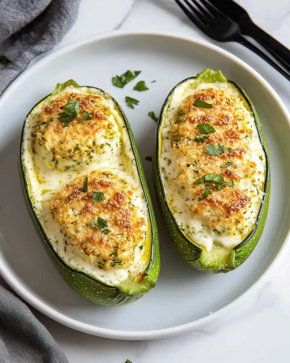 Feta Cheese Stuffed Zucchini Recipe