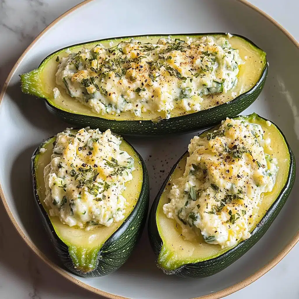 Feta Cheese Stuffed Zucchini Recipe - Recipe Image