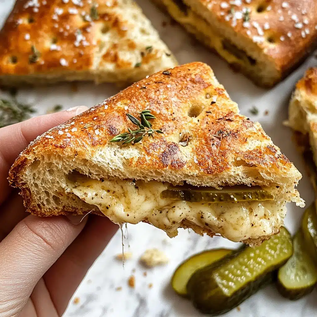 Dill Pickle Focaccia Bread Recipe - Recipe Image