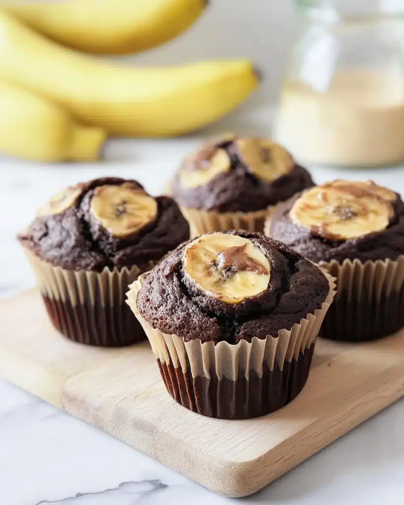 Chocolate Peanut Butter Banana Muffins Recipe