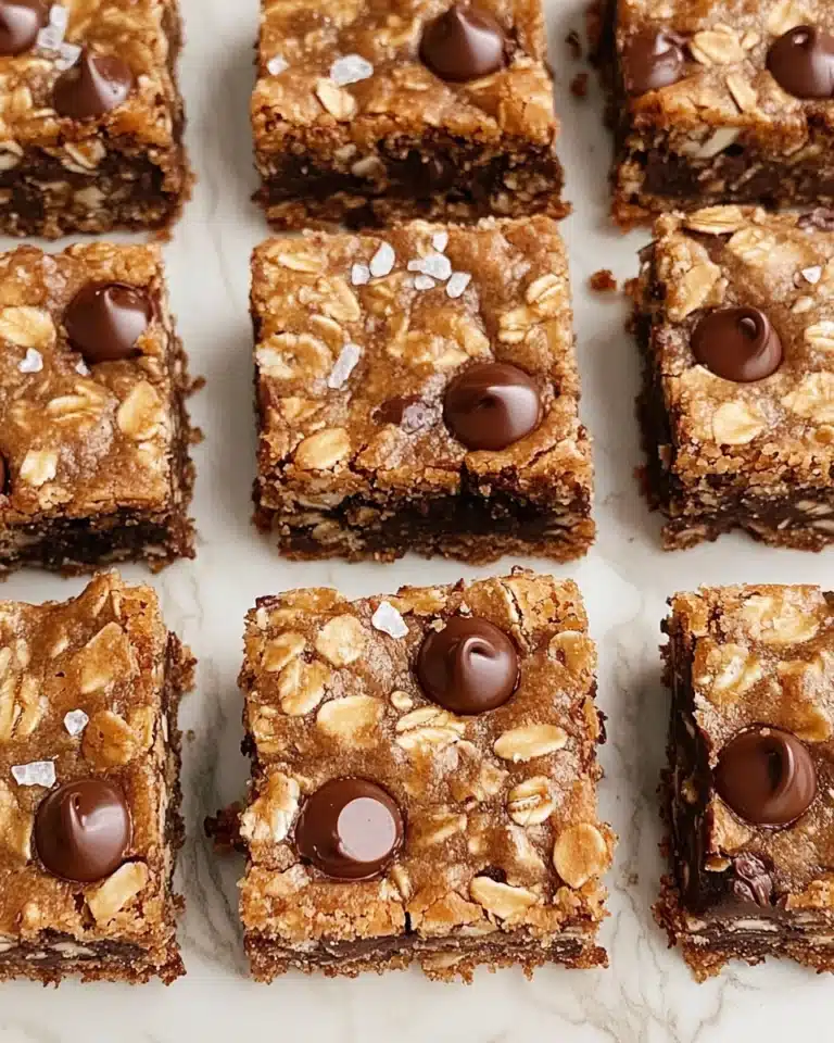 Healthy Chocolate Chip Oatmeal Bars Recipe
