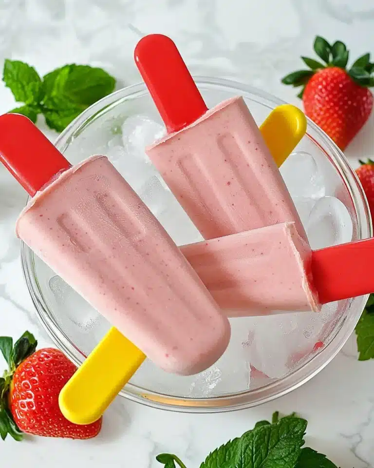 Homemade Strawberry Cheesecake Popsicles Recipe