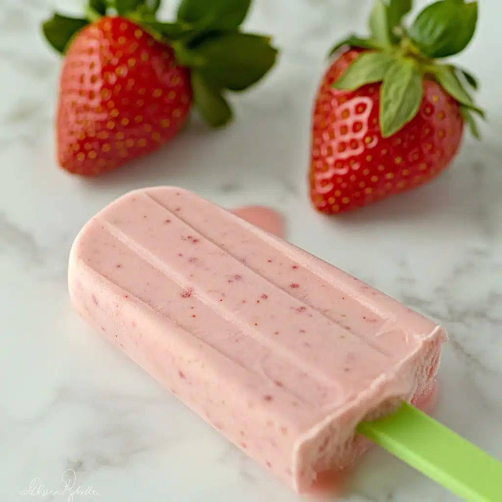 Homemade Strawberry Cheesecake Popsicles Recipe - Recipe Image
