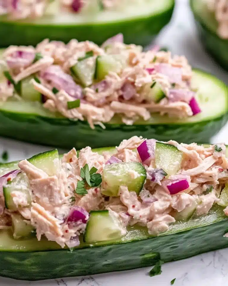 Tuna Cucumber Boats Recipe