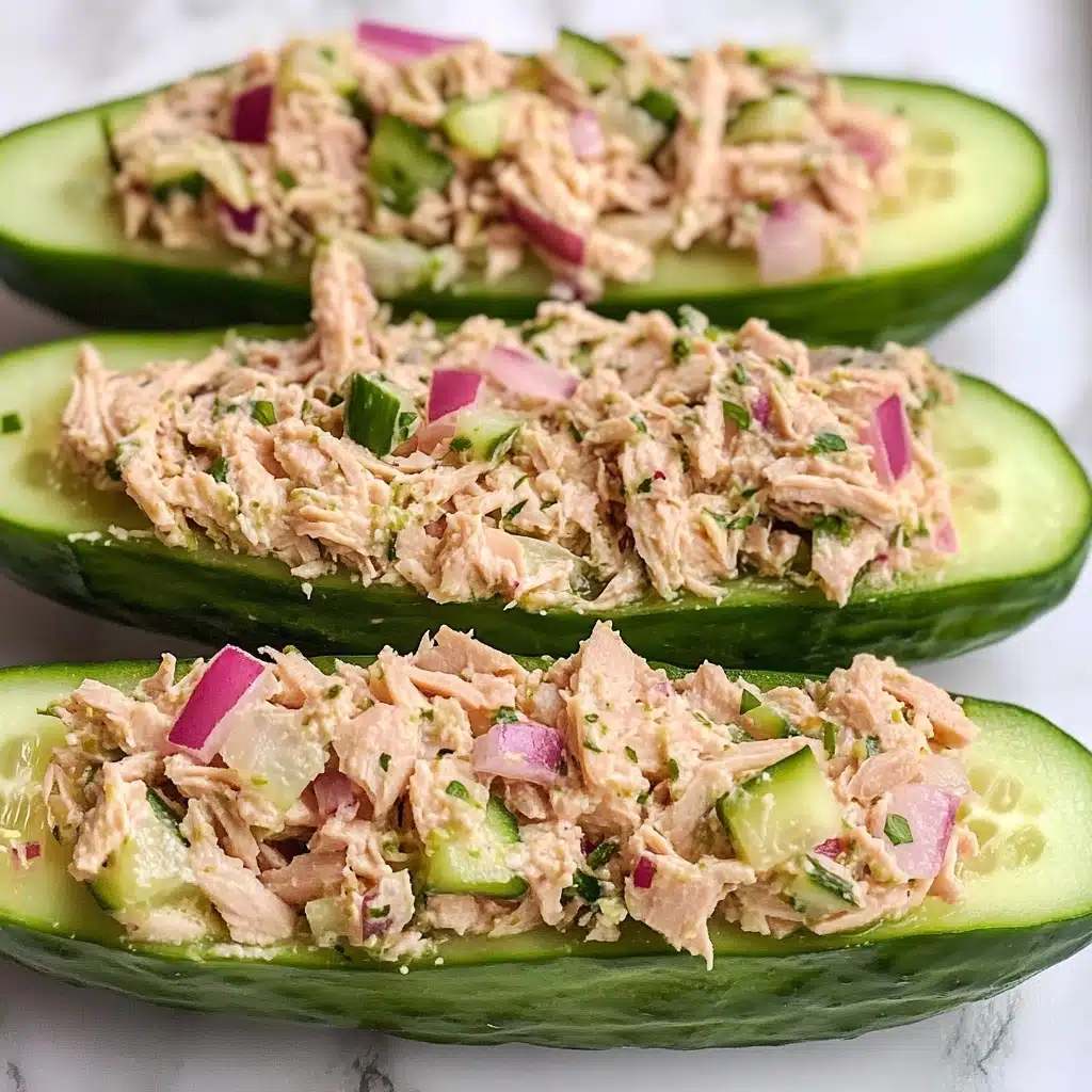 Tuna Cucumber Boats Recipe - Recipe Image