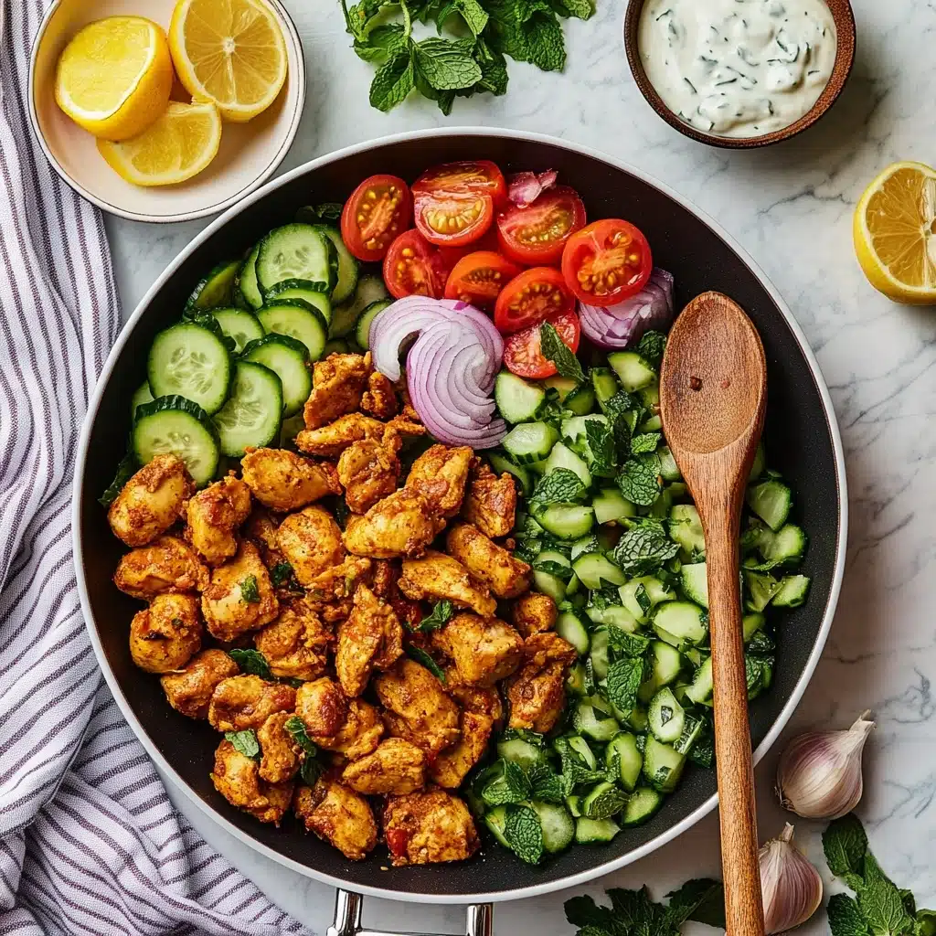 Chicken Shawarma Crispy Rice Salad with Lemon-Tahini Dressing Recipe - Recipe Image