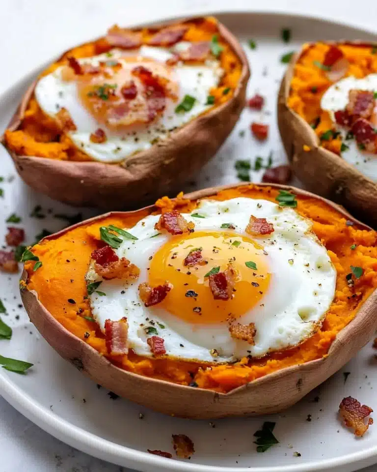 Bacon and Egg Stuffed Sweet Potatoes Recipe