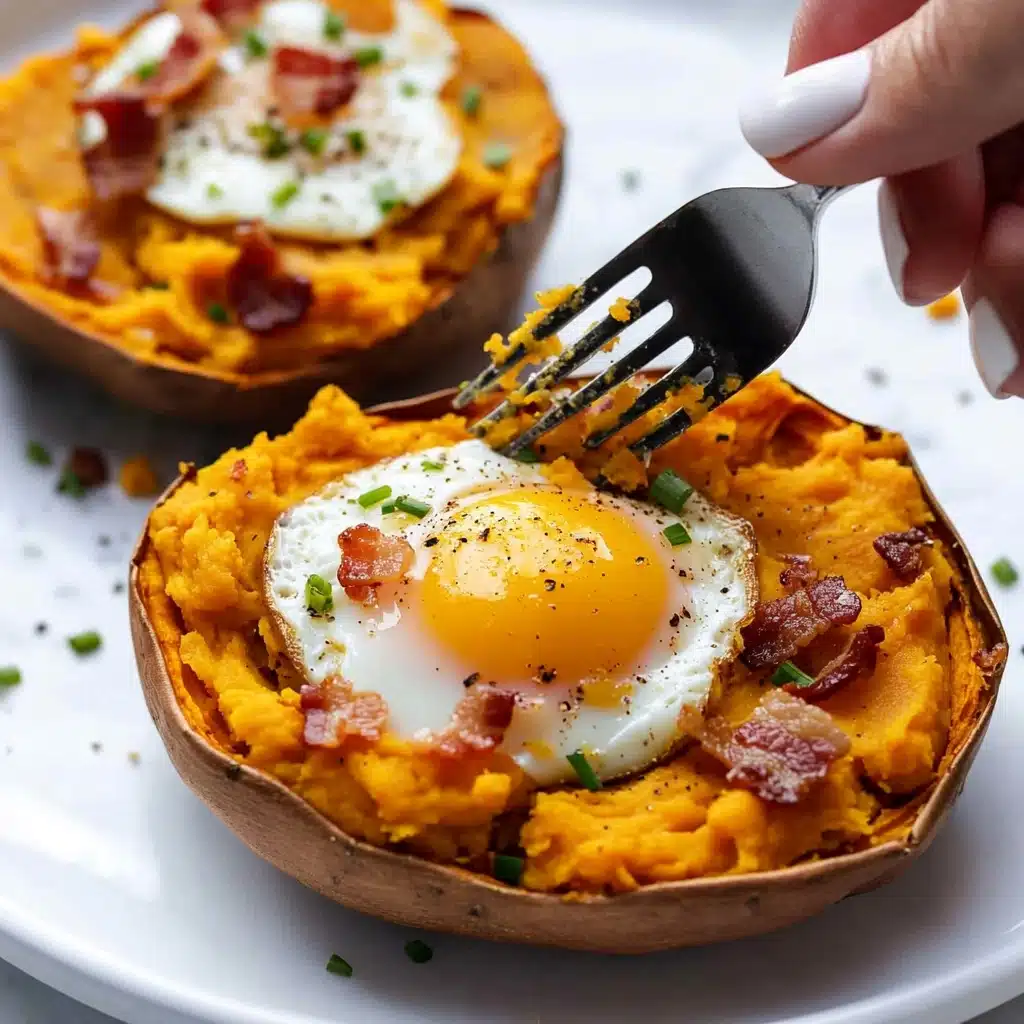 Bacon and Egg Stuffed Sweet Potatoes Recipe - Recipe Image