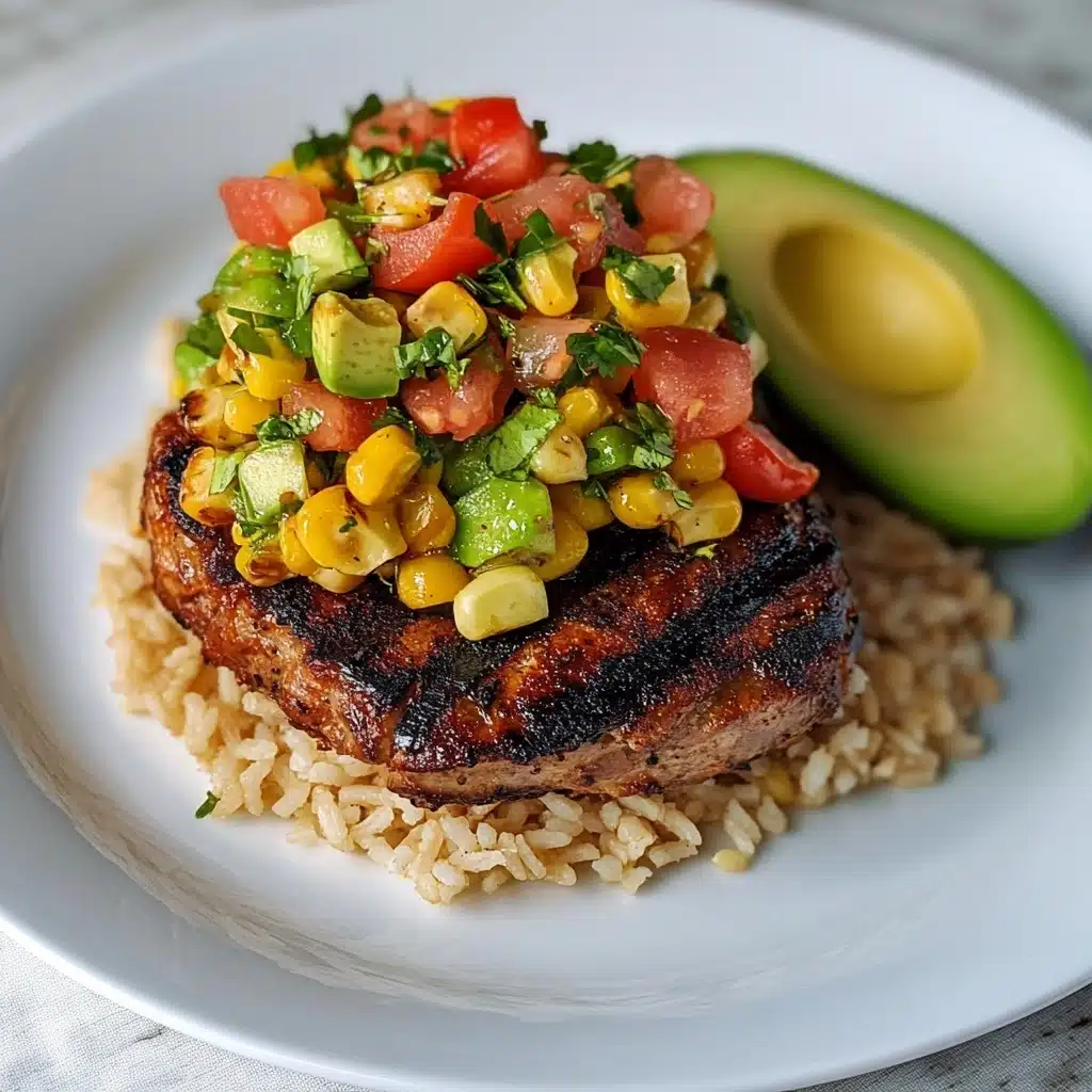 Blackened Chicken with Avocado Corn Topping Recipe - Recipe Image