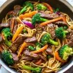 Skinny Mongolian Beef Noodles Recipe