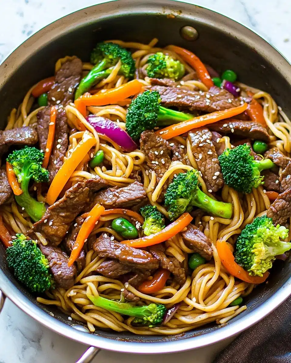 Skinny Mongolian Beef Noodles Recipe