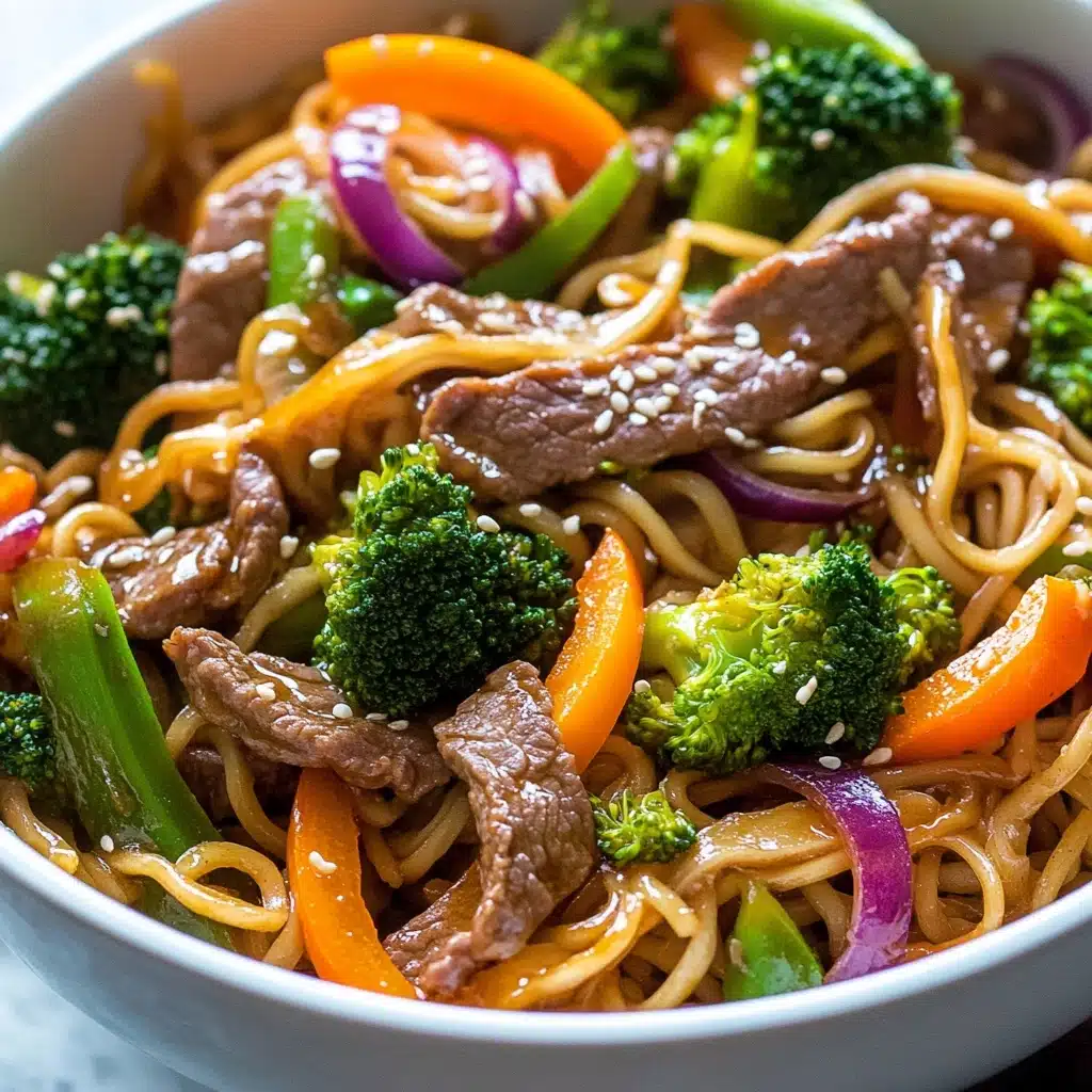 Skinny Mongolian Beef Noodles Recipe - Recipe Image