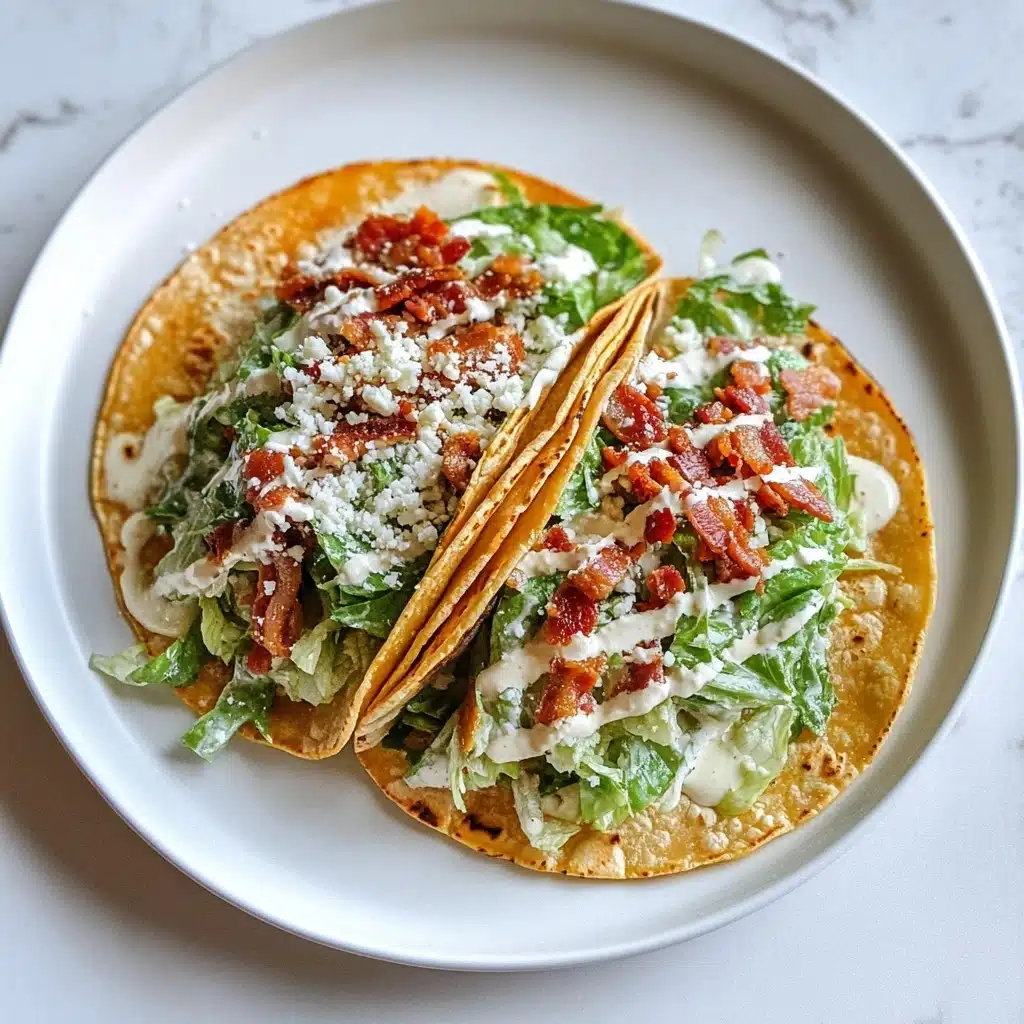 Smash Chicken Caesar Tacos Recipe - Recipe Image