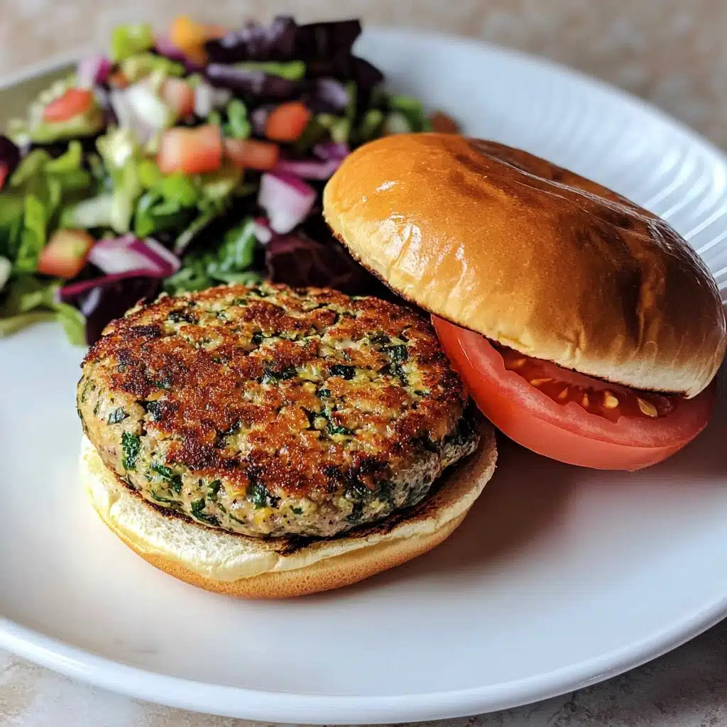 White Cheddar and Spinach Chicken Burgers Recipe - Recipe Image