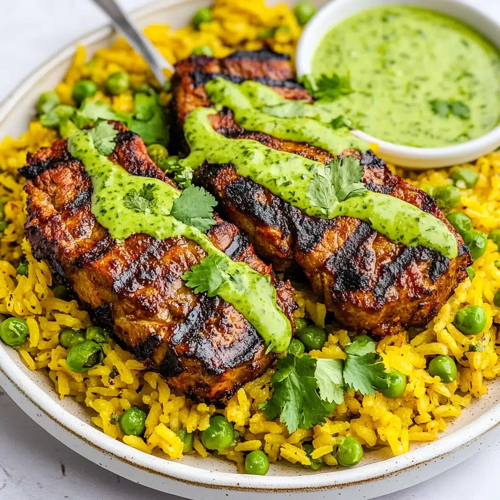 Peruvian Chicken and Rice with Green Sauce Recipe - Recipe Image