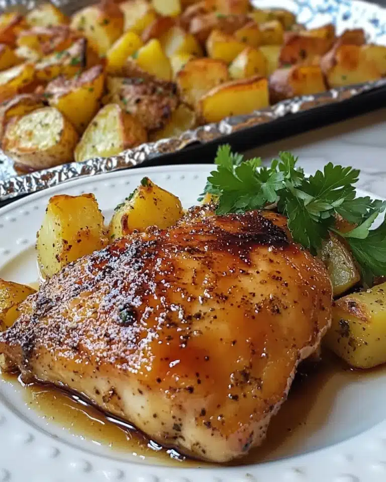 Sheet Pan Honey Garlic Chicken and Potatoes Recipe