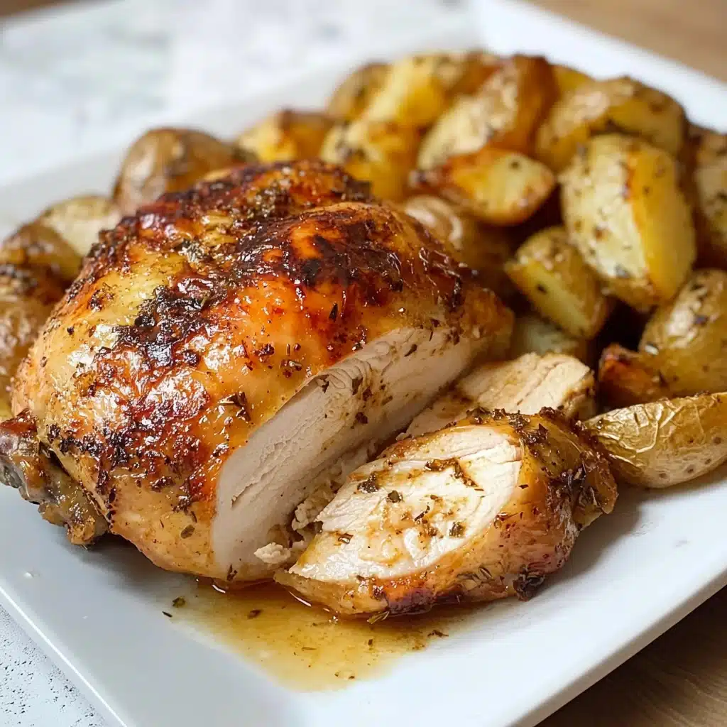 Sheet Pan Honey Garlic Chicken and Potatoes Recipe - Recipe Image