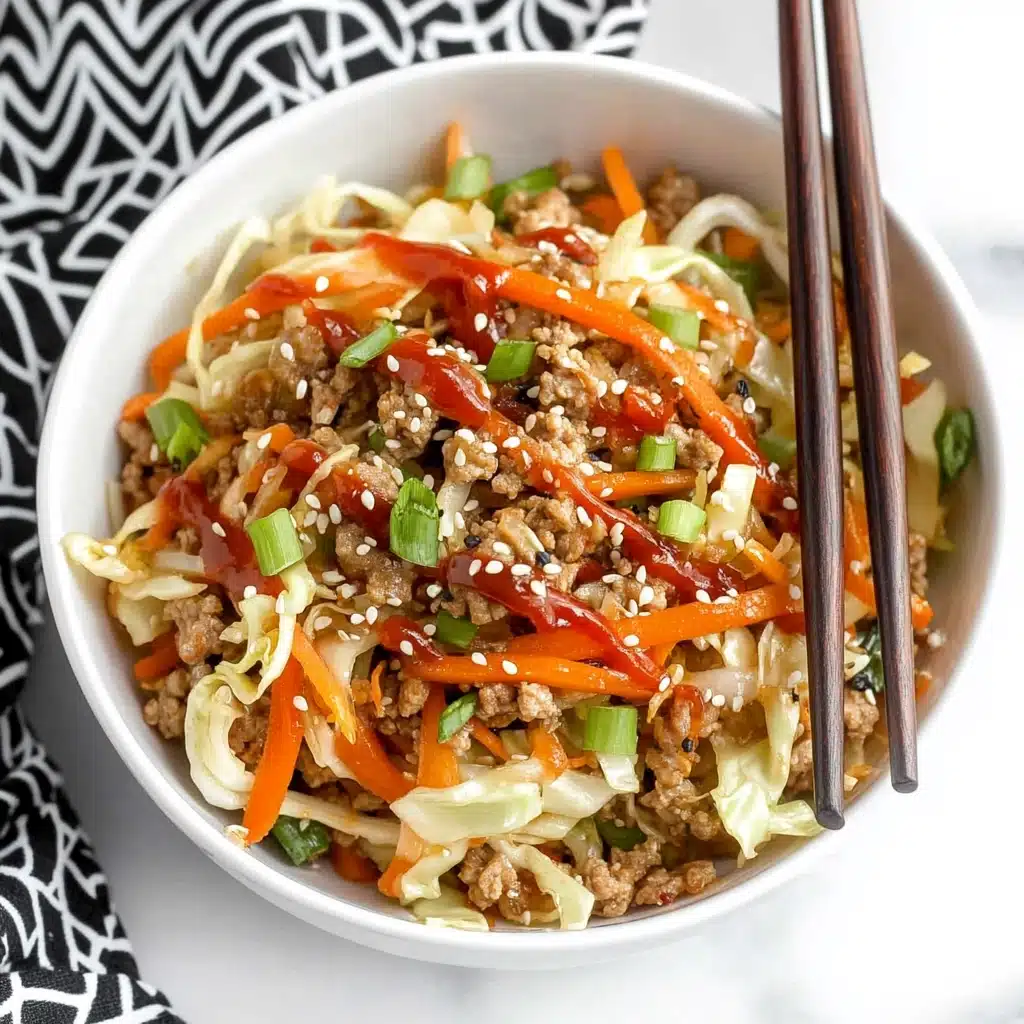 Easy Asian Ground Beef and Cabbage Stir Fry Recipe - Recipe Image
