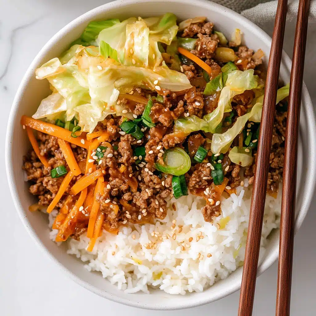 Easy Asian Ground Beef and Cabbage Stir Fry Recipe - Recipe Image