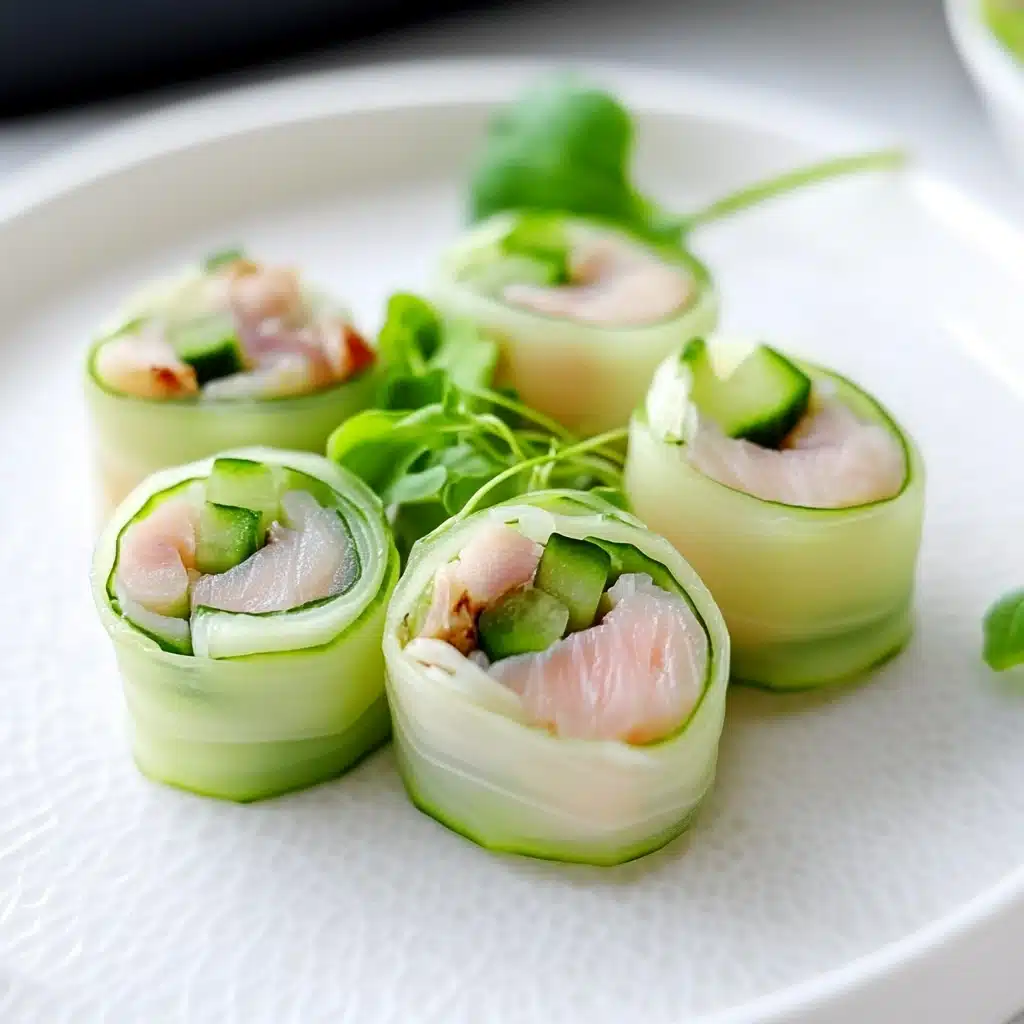 Cucumber Tuna Avocado Salad Rolls Recipe - Recipe Image