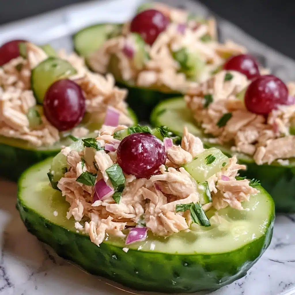 Tuna Cucumber Boats Recipe - Recipe Image