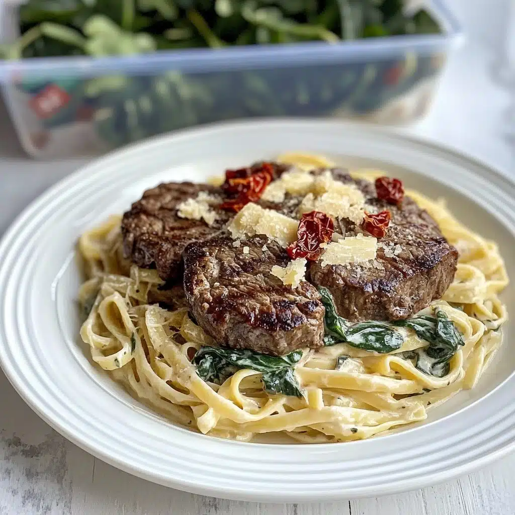 Olive Garden Steak Gorgonzola with Creamy Alfredo Sauce Recipe - Recipe Image