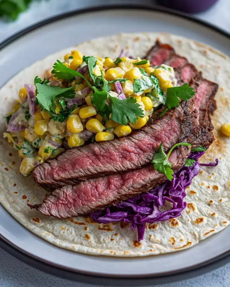 Grilled Steak Tacos with Corn Elote Recipe