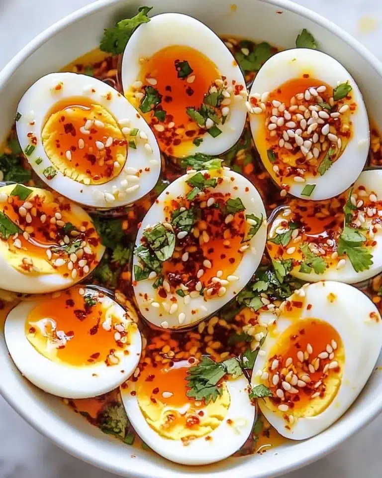Spicy Chili Garlic Deviled Eggs Recipe