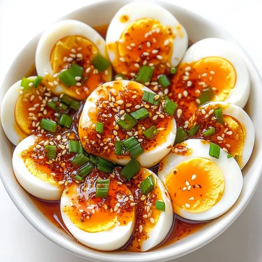 Spicy Chili Garlic Deviled Eggs Recipe - Recipe Image