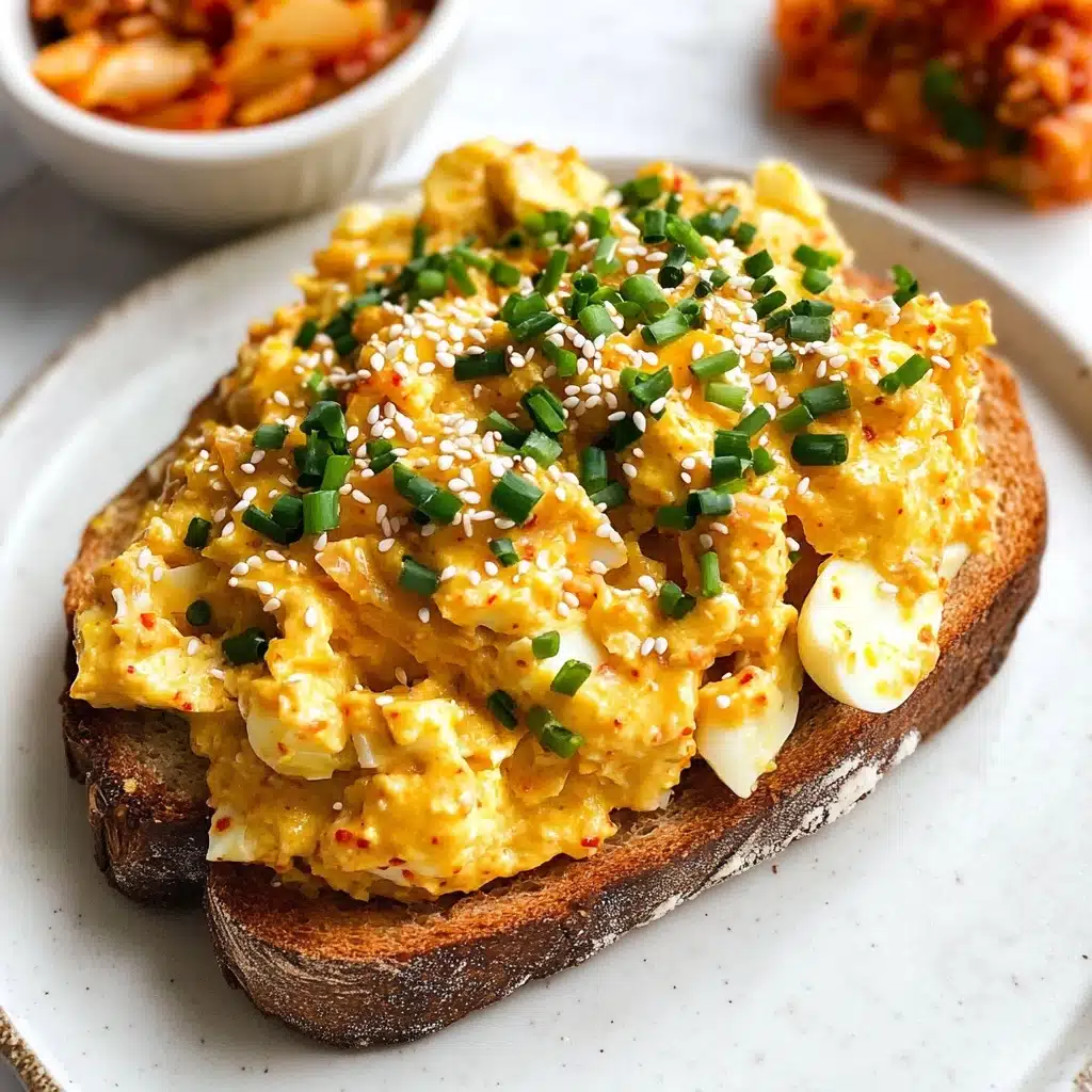 Spicy Gochujang Egg Mayo Toast Recipe - Recipe Image