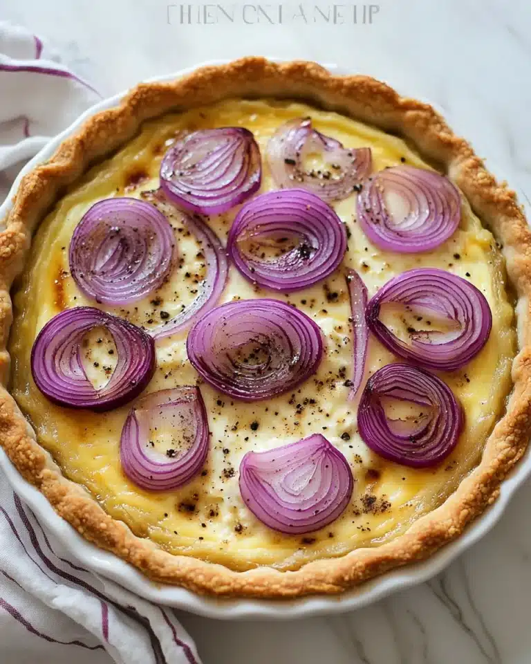 Onion Cottage Cheese Tart Recipe