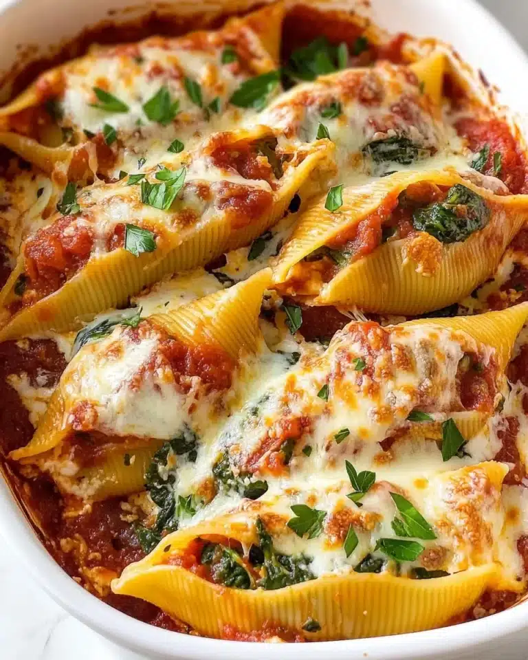 Spinach and Ricotta Stuffed Pasta Shells Recipe