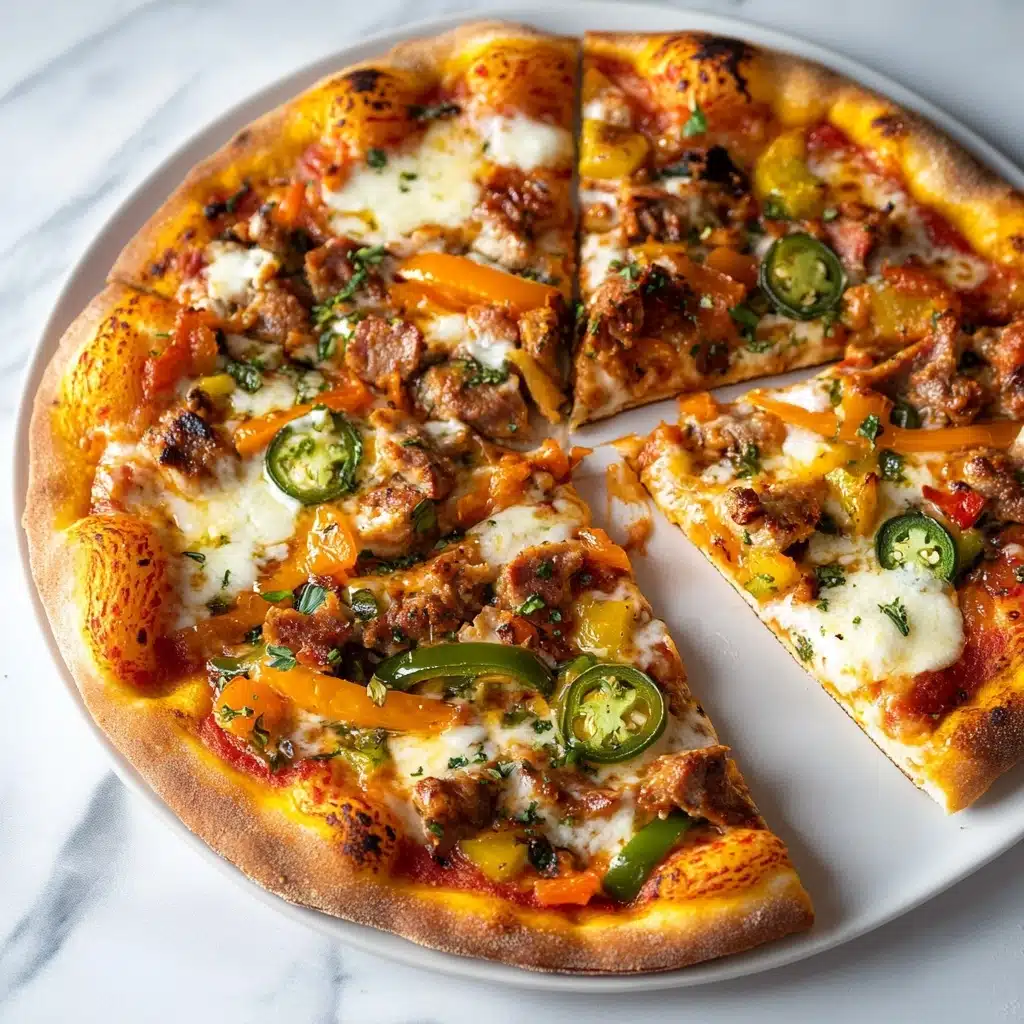 Butter Chicken Curry Pizza Recipe - Recipe Image