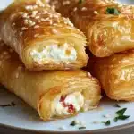 Oven Fried Feta Rolls with Chili Honey Recipe