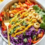 Chopped Thai-Inspired Chickpea Salad with Curry Peanut Dressing Recipe