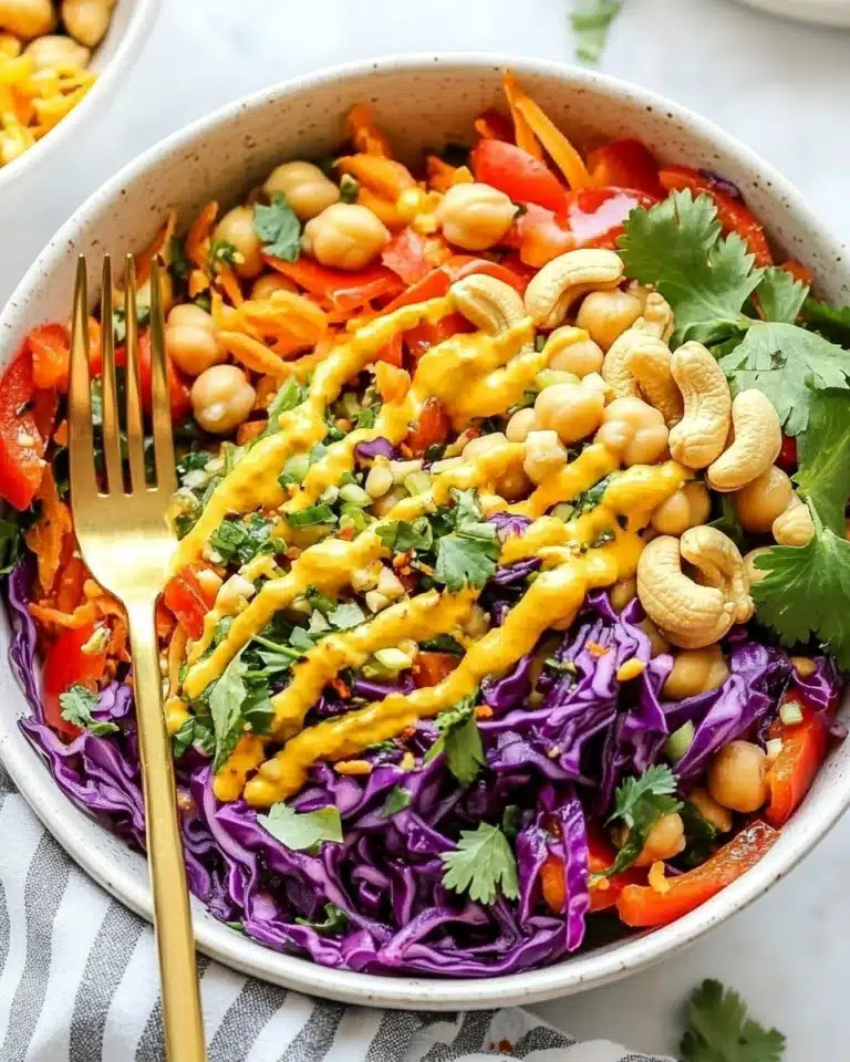 Chopped Thai-Inspired Chickpea Salad with Curry Peanut Dressing Recipe