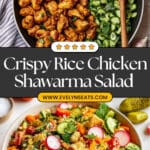 Chicken Shawarma Crispy Rice Salad with Lemon-Tahini Dressing Recipe