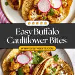 Easy 3-Ingredient Buffalo Cauliflower Bites Recipe
