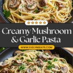 Mushroom and Garlic Spaghetti Dinner Recipe