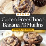 Chocolate Peanut Butter Banana Muffins Recipe