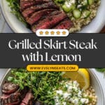 Grilled Skirt Steak with Lemon Herb Couscous Salad Recipe