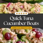 Tuna Cucumber Boats Recipe