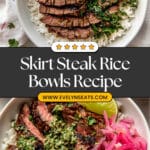 Skirt Steak Rice Bowls with Chimichurri Sauce Recipe