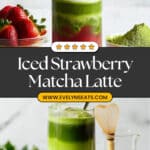 Iced Strawberry Matcha Latte Recipe