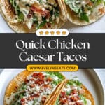 Smash Chicken Caesar Tacos Recipe