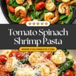 Tomato Spinach Shrimp Pasta Recipe