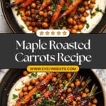 Spicy Maple Roast Carrots with Crispy Chickpeas and Yogurt Sauce Recipe