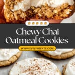 Seriously Thick & Chewy Chai Oatmeal Cookies with Maple Glaze Recipe